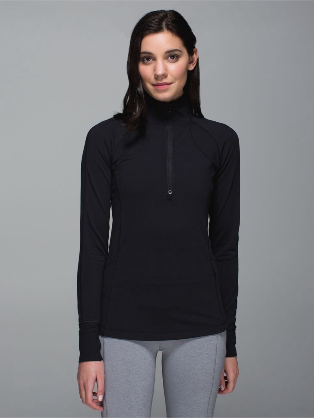 Lululemon Race With Grace 1/2 Zip II Black Jacket - SIZE 4